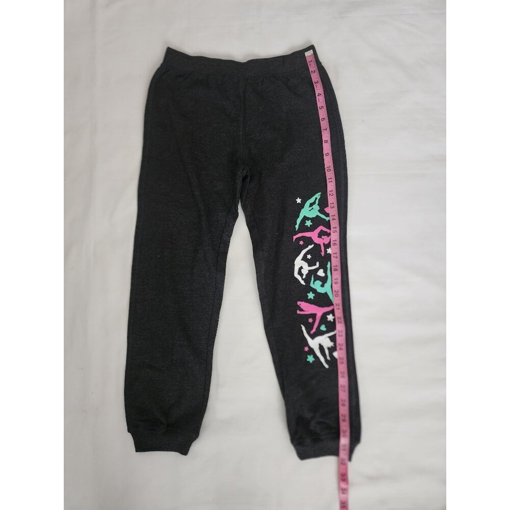 Instant Message Kids Youth Heather Charcoal Graphic Print Jogger Pants Size S/M - Picture 10 of 10